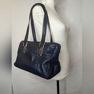 B Makowsky Purse LEATHER Blue